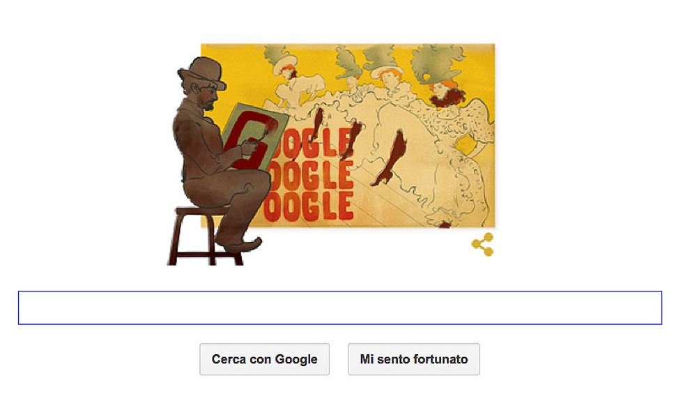 Henri de Toulouse-Lautrec nel Google doodle