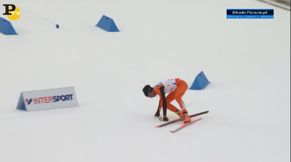 Adrian Solano venezuela sci di fondo cadute Lahti