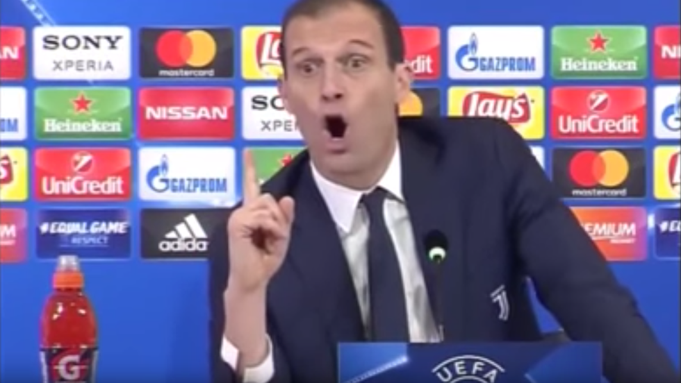 Allegri sfogo conferenza stampa Juventus-Tottenham video