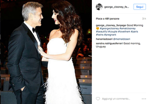 Amal Clooney incinta con George ai Cesar