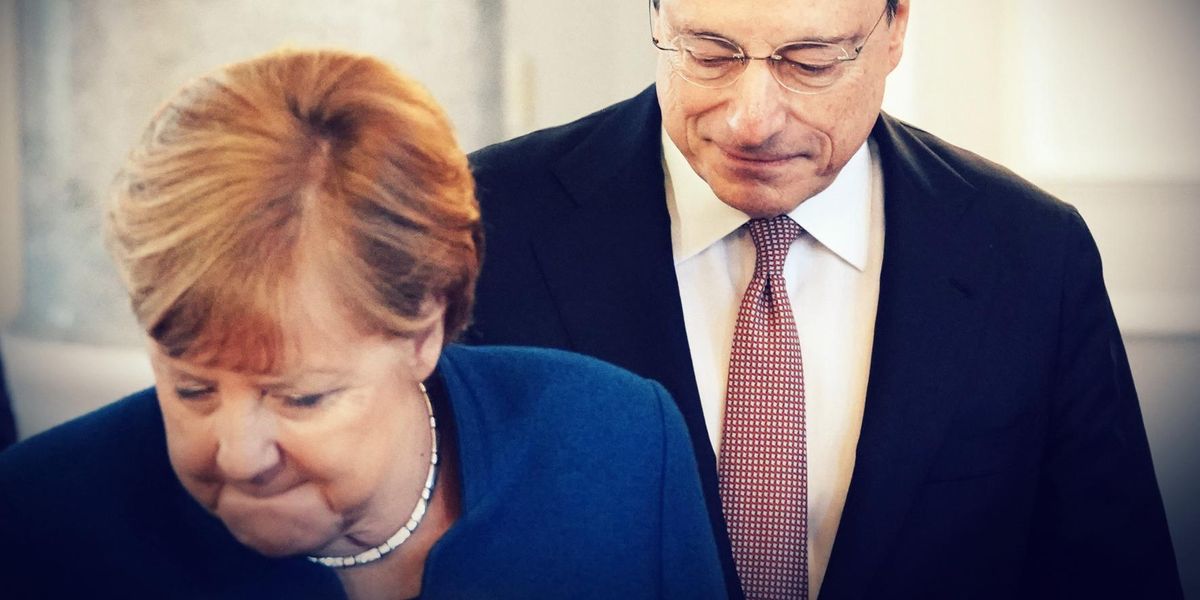 Angela Merkel Mario Draghi 