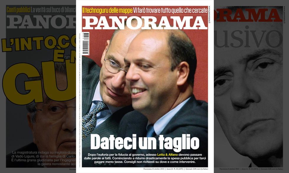 Panorama: Letta & Alfano, dateci un taglio