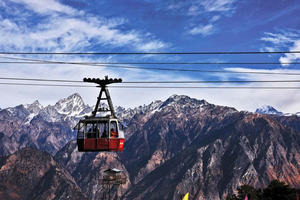 Auli, High Altitude Cable Car, Longest ropeway of Asia, Joshimath, Uttarakhand, India