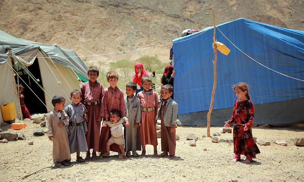 Bambini sfollati interni in Yemen