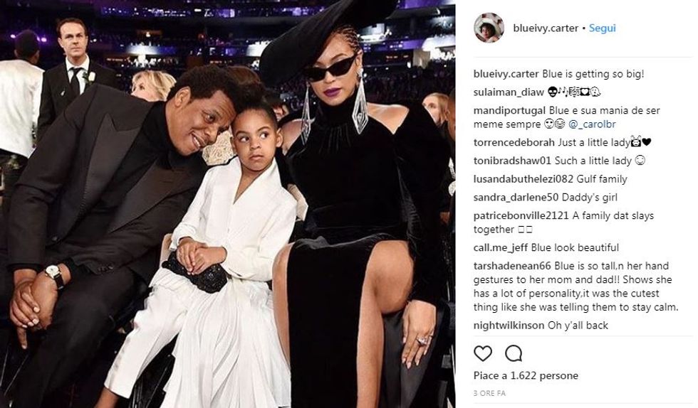 Blue Ivy Carter con mamma Beyoncé e papà Jay-Z