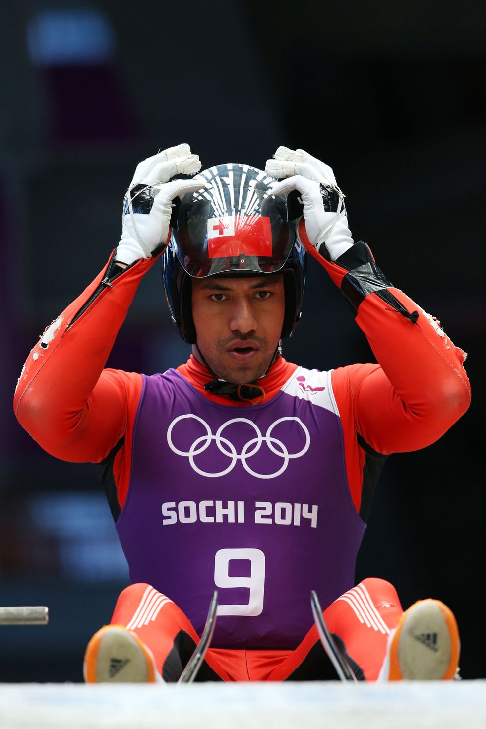 Bruno Banani: in mutande per lo slittino (e per Tonga) a Sochi