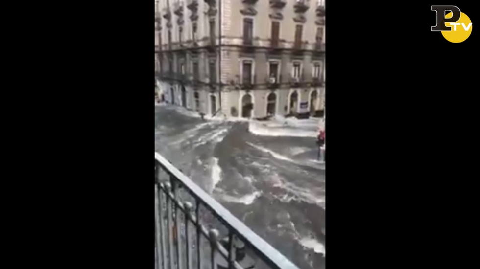 Catania nubifragio video