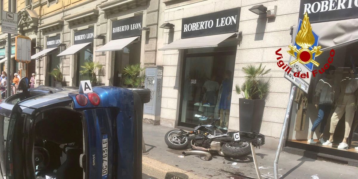 Ciclista incidente Milano