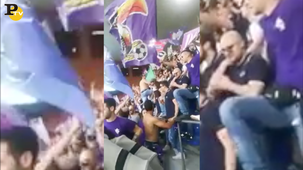 coro tifosi Fiorentina Napoli usa il sapone video