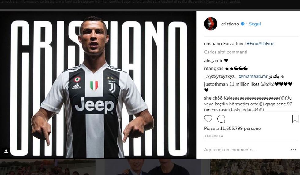 Cristiano Ronaldo, le foto da record su Instagram