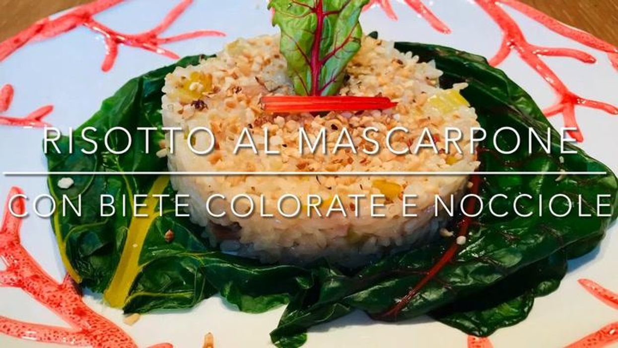 Cuciniamo insieme: risotto al mascarpone con biete colorate e nocciole