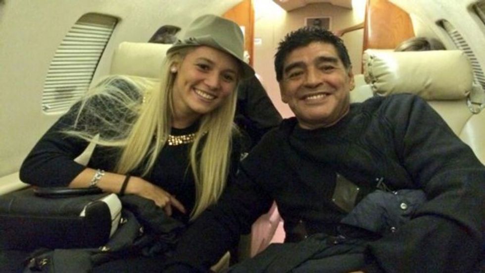 Maradona e lo schiaffo all'ex fidanzata