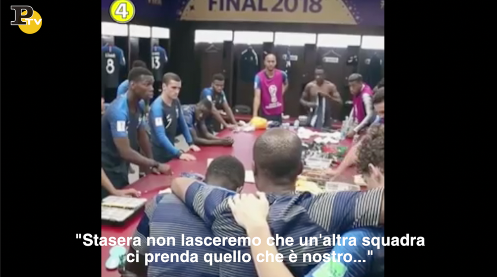 discorso Pogba spogliatoio squadra prima finale Mondiali Russia 2018