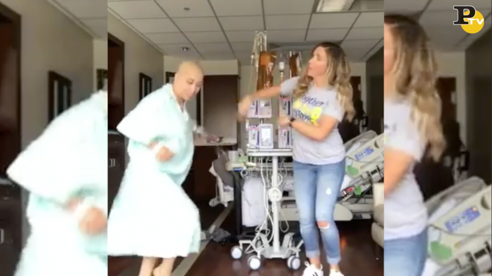 donna malata cancro video balla chemioterapia