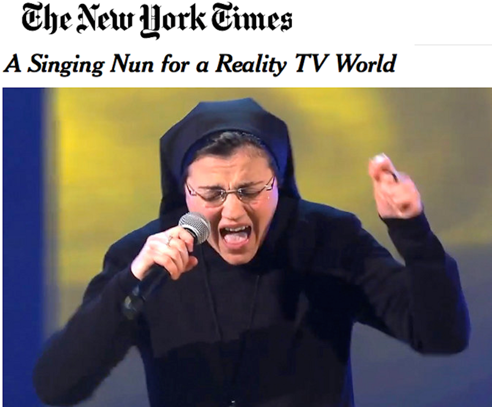 The Voice 2, Suor Cristina conquista la prima pagina del New York Times