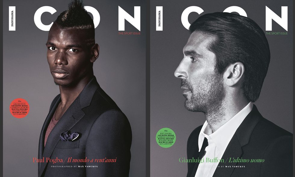 Gigi Buffon e Paul Pogba in copertina su Icon: un numero in bianco e nero