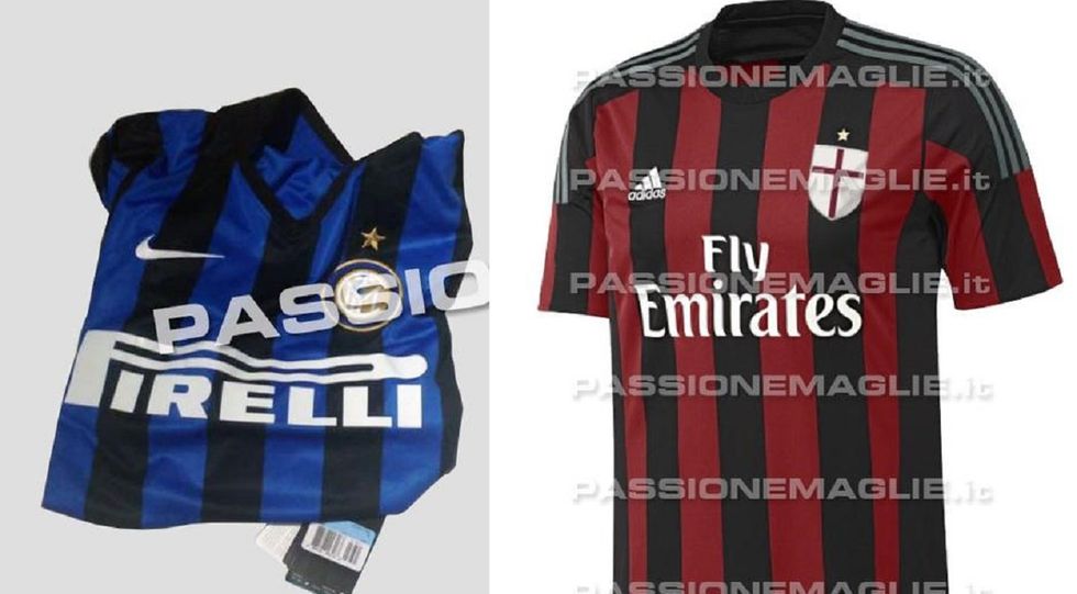 Le maglie di Inter e Milan per la stagione 2015/2016