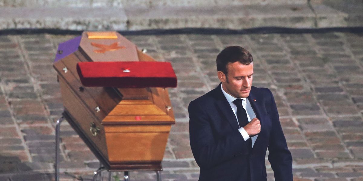 Emmanuel Macron, funerale Samuel Paty