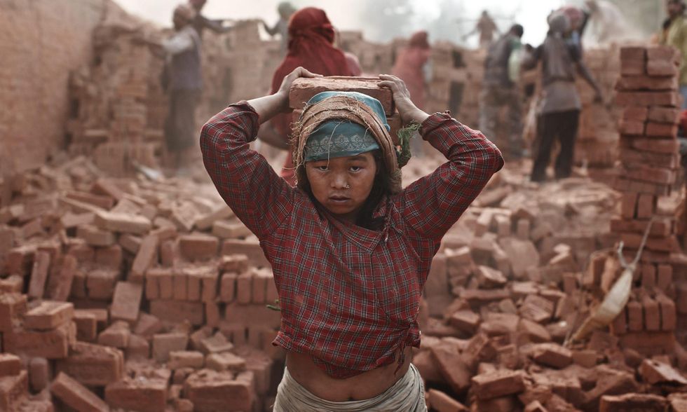 Fabbrica di mattoni in Nepal