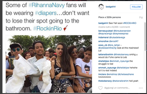 Fan di Rihanna col pannolone