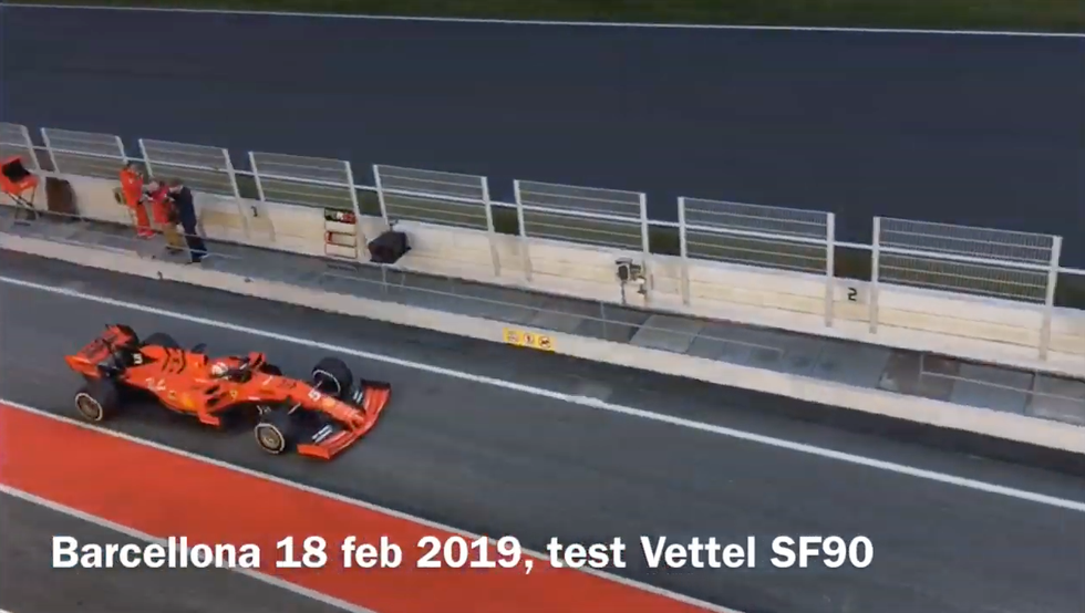 Ferrari SF90 test Barcellona video