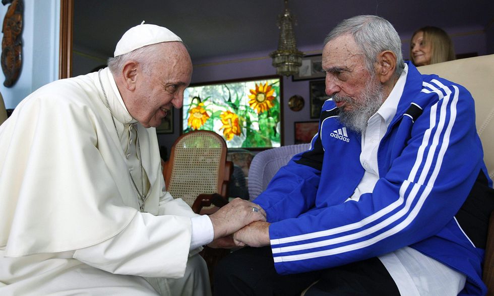 Fidel Castro con Papa Francesco