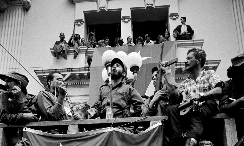 Fidel Castro parla a Santa Clara