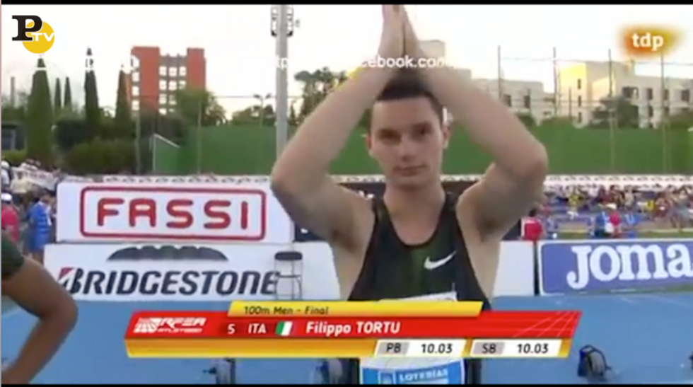 Filippo Tortu 100 metri 9.99 record italiano Madrid Mennea video