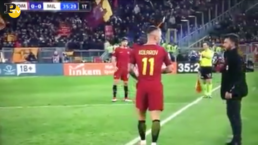 Gattuso Kolarov ti spacco il culo Roma Milan video