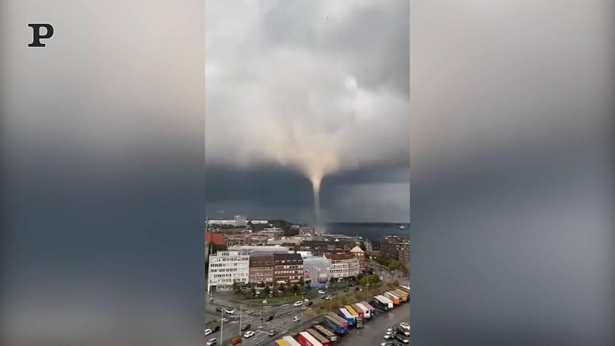 Germania, enorme tornado si abbatte su Kiel | video