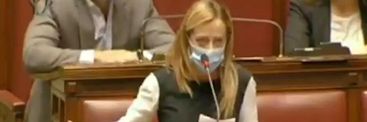 Giorgia Meloni: «Conte è come Barbapapà» | video