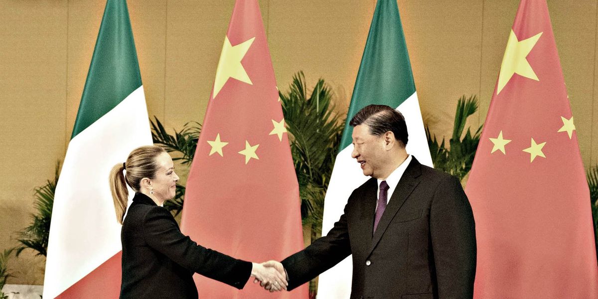 ​Giorgia Meloni e Xi Jinping