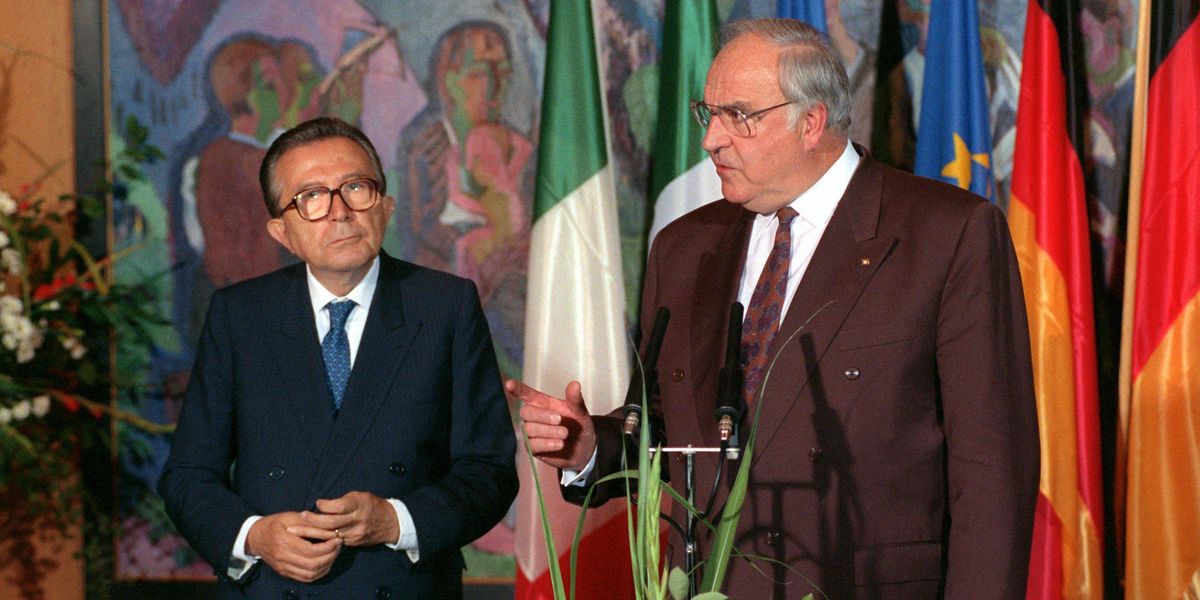Giulio Andreotti Helmut Kohl
