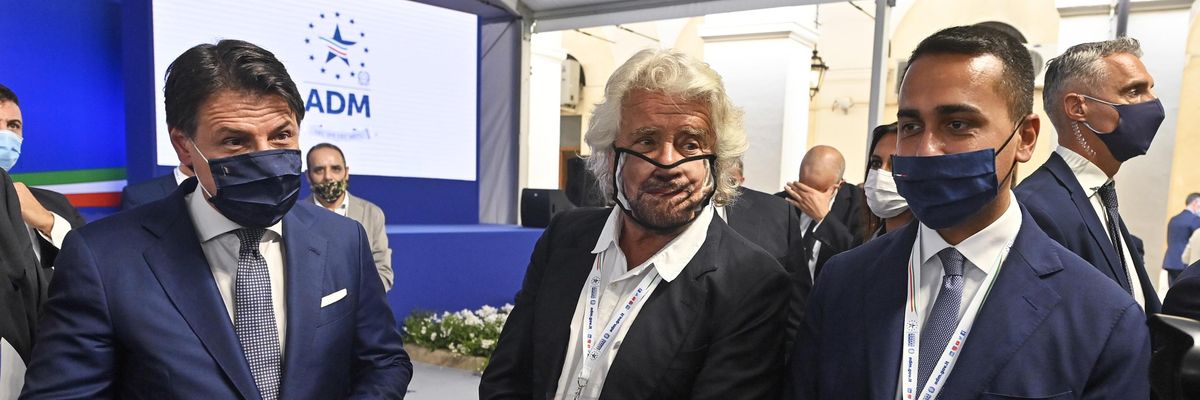 Giuseppe Conte Beppe Grillo Luigi Di Maio crisi Movimento 5 Stelle