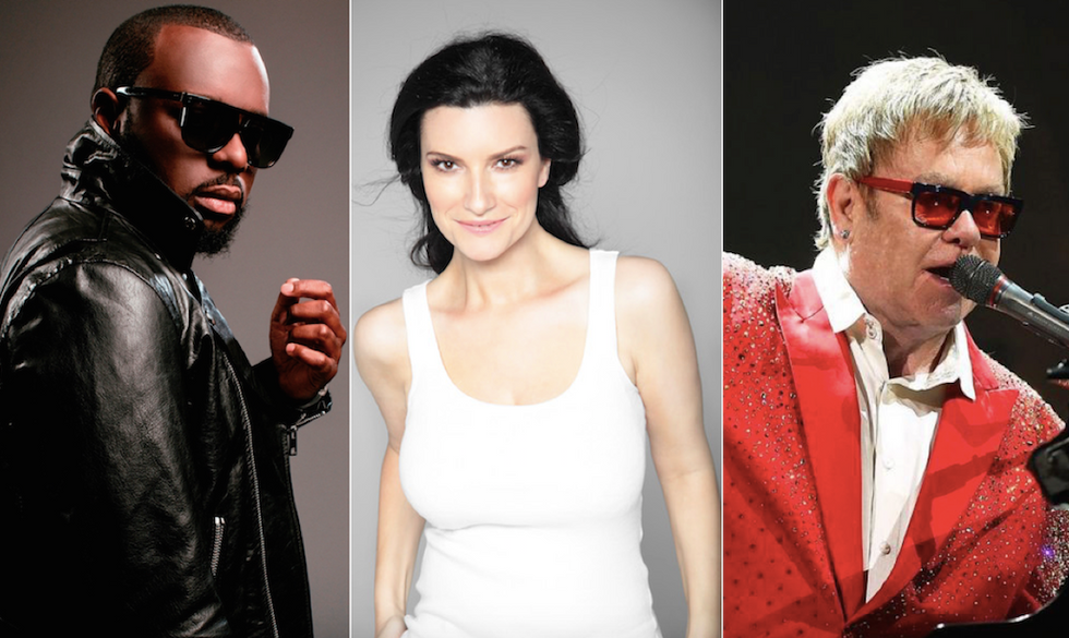 Gli ospiti musicali della prima serata di Sanremo: Maître Gims, Laura Pausini e Elton John
