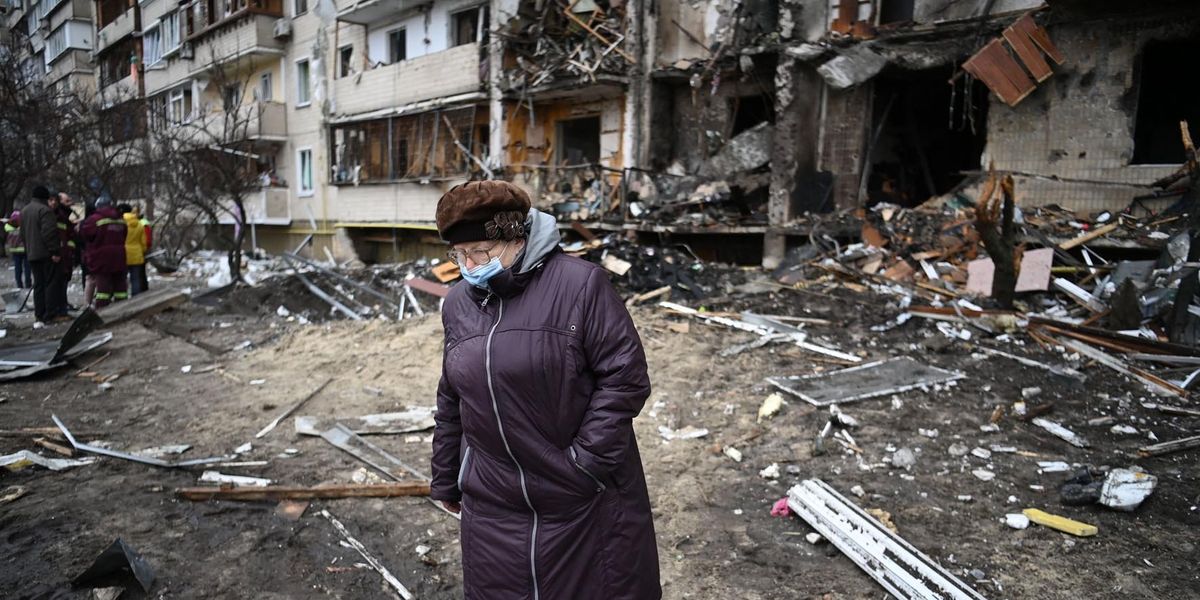 ​Guerra e distrtuzione a Kiev in Ucraina