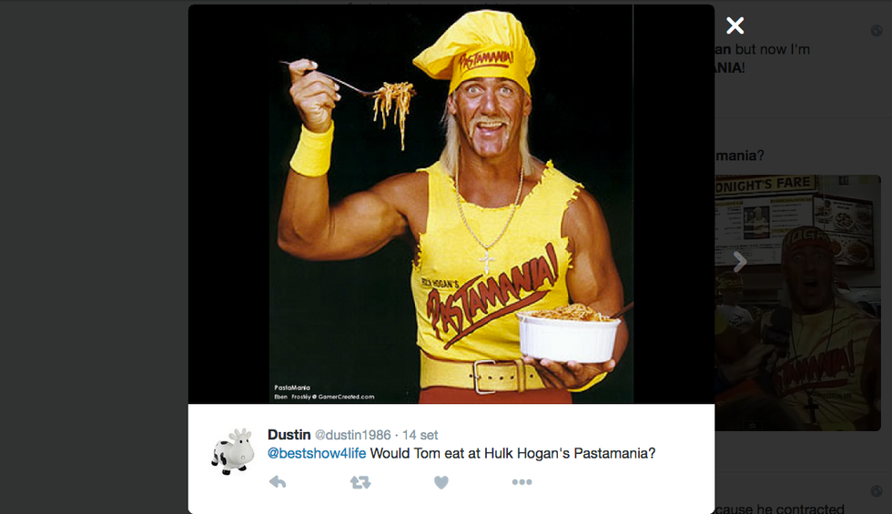 Hulk Hogan volto di PastaMania