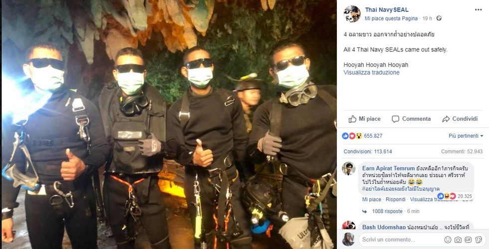 I 4 Thai Navy Seals che hanno salvato la squadra rimasta bloccata nella grotta in Thailandia