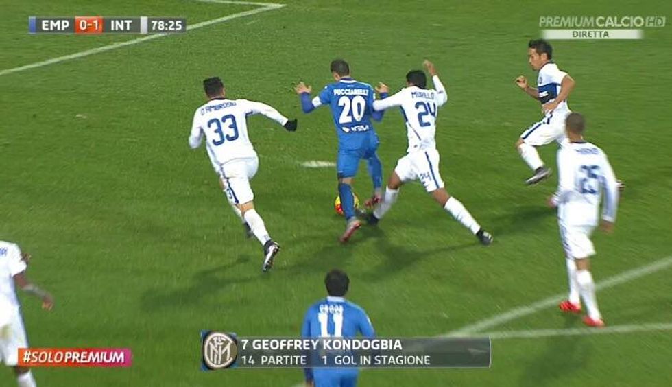 18a giornata - Inter aiutata a Empoli da Celi: manca un rigore a Pucciarelli