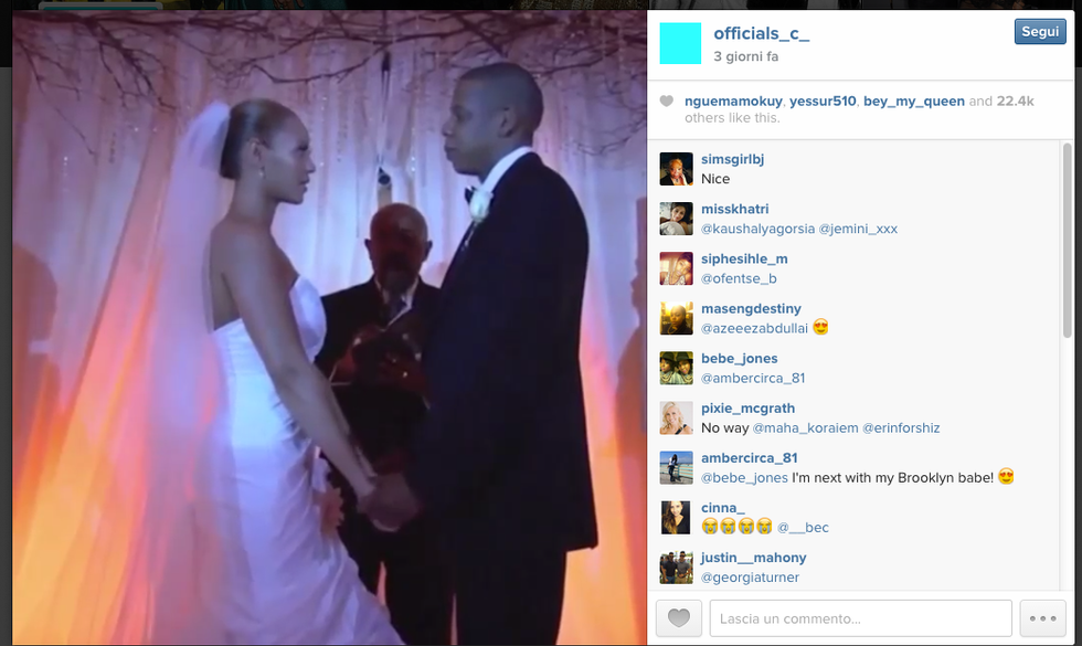 Jay Z e Beyoncè regalano ai fans un video inedito del loro matrimonio