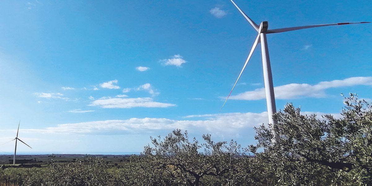 Il parco eolico realizzato da Enel Green Power Italia a Partanna, in Sicilia