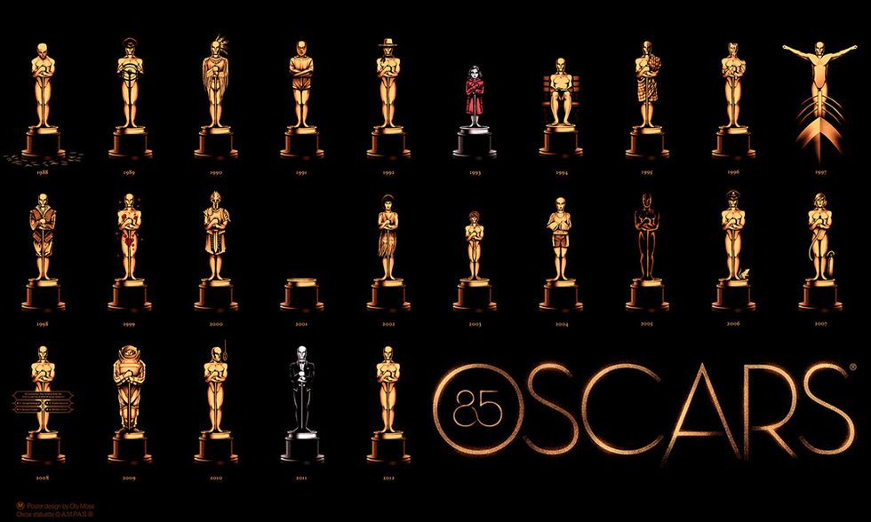 La storia degli Oscar nel poster di Olly Moss