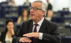 Jean-Claude Juncker al Parlamento europeo di Strasburgo,