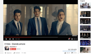 Il video di "Grande Amore" de Il Volo ha raggiunto i 55 milioni di visualizzazioni