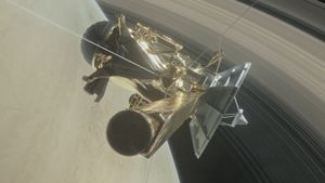 Cassini in orbita intorno a sarurno