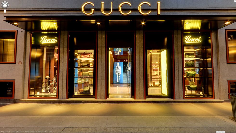 Google Street View da Gucci a Milano