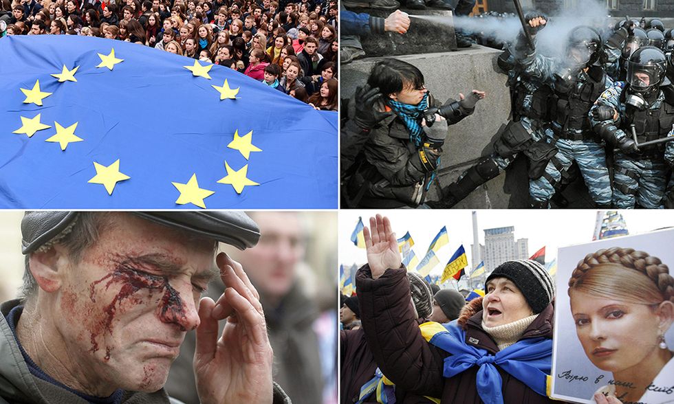 Ucraina chiama Europa: la protesta nelle foto più belle