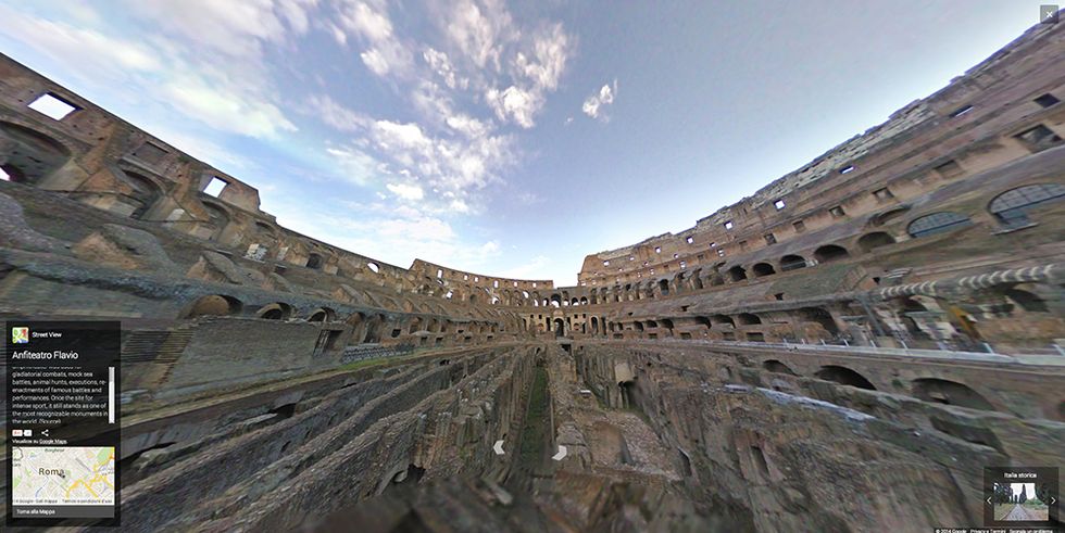 Google Street View nella Roma imperiale