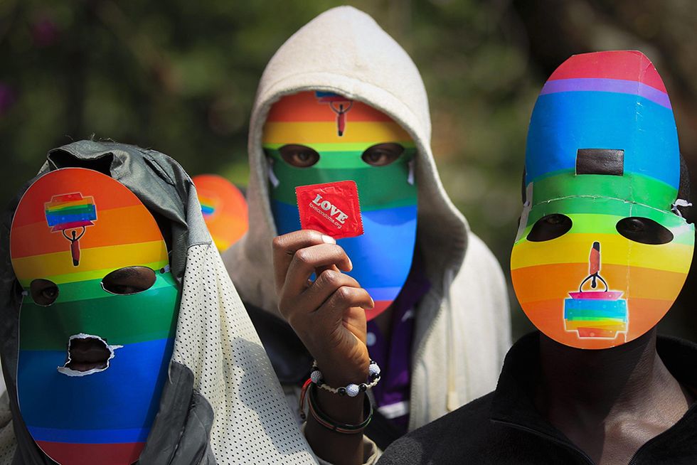 Contro la legge omofoba dell'Uganda e altre foto del giorno, 10.2.2014