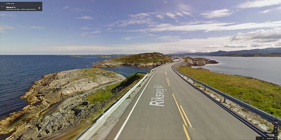 Google Street View sulla Strada dell'Atlantico